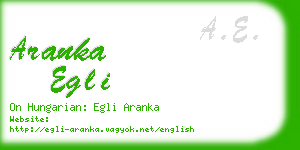 aranka egli business card